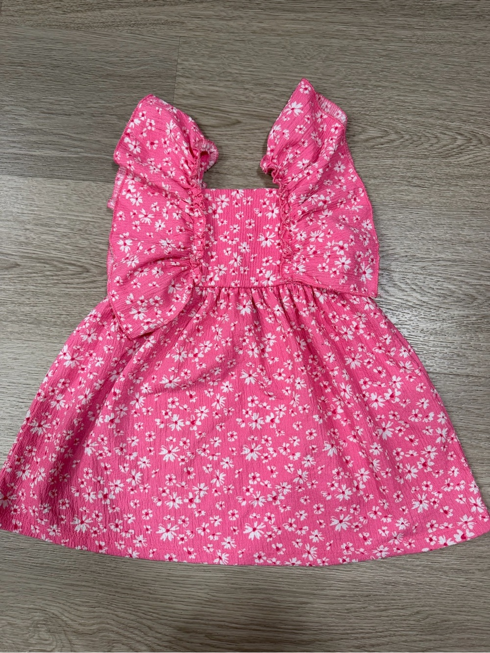 Zara Kids Pink Floral Sundress with Ruffle Straps